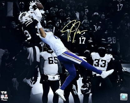 Justin Jefferson Vikings Signed 16x20 Catch Spotlight Photo Framed Auto Fanatics