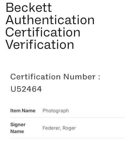 Roger Federer Signed 8x10 Framed Photo Mint Autograph Tennis BAS COA