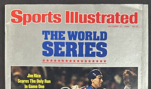 Gary Carter Signed METS 1986 WORLD SERIES SI No Label Full Magazine Auto PSA LOA