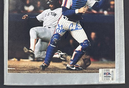 Gary Carter Signed METS 1986 WORLD SERIES SI No Label Full Magazine Auto PSA LOA