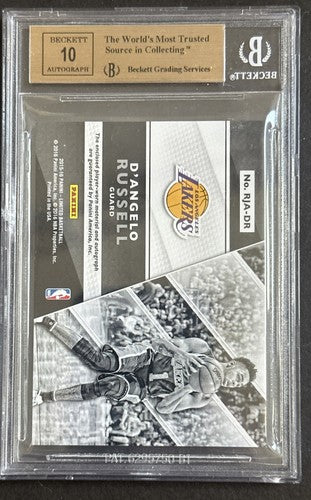 D'ANGELO RUSSELL 2015 Limited Gold Spotlight ROOKIE PATCH Auto RPA /10 Bgs 9.5