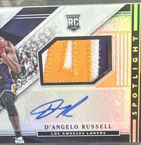 D'ANGELO RUSSELL 2015 Limited Gold Spotlight ROOKIE PATCH Auto RPA /10 Bgs 9.5