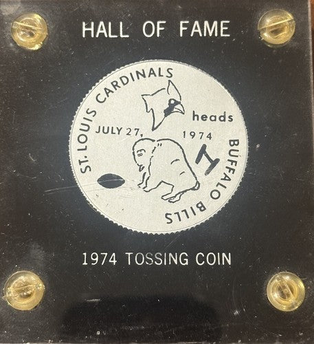 1974 Nfl Football HOF Game Tossing Coin St Louis Cardinals Buffalo Bills REAL MT