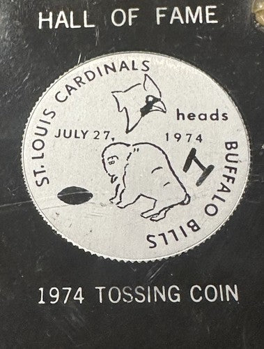 1974 Nfl Football HOF Game Tossing Coin St Louis Cardinals Buffalo Bills REAL MT