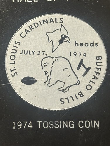 1974 Nfl Football HOF Game Tossing Coin St Louis Cardinals Buffalo Bills REAL MT