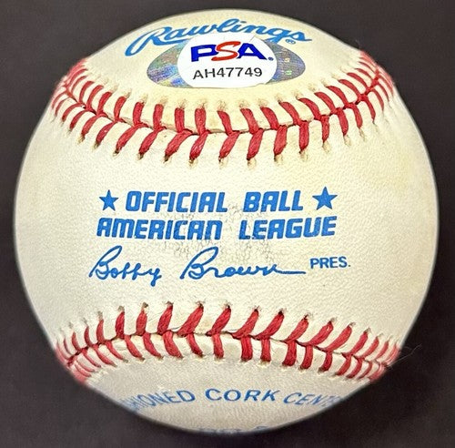 Gene Woodling Signed Official AL Baseball New York Yankees Mint Auto PSA COA
