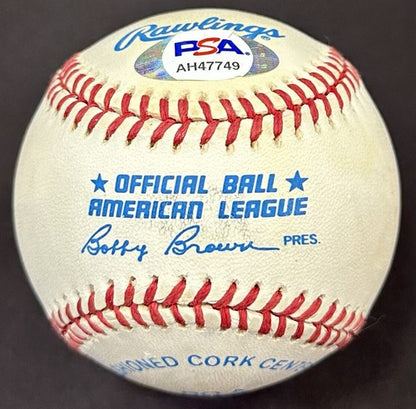 Gene Woodling Signed Official AL Baseball New York Yankees Mint Auto PSA COA