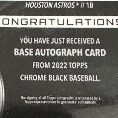 2022 Topps Chrome Black Jeff Bagwell Signed CBA-JBA  Mint Auto HOF Sealed