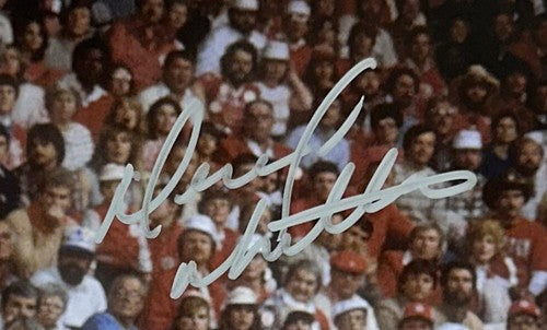 Lorenzo Charles & Dereck Whittenburg Signed 16x20 Framed Photo 1983 NC State COA