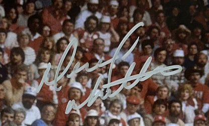 Lorenzo Charles & Dereck Whittenburg Signed 16x20 Framed Photo 1983 NC State COA