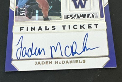 jaden mcdaniels 2020 Contenders Finals Ticket Signed Mint Rookie Auto 3/5 Rc