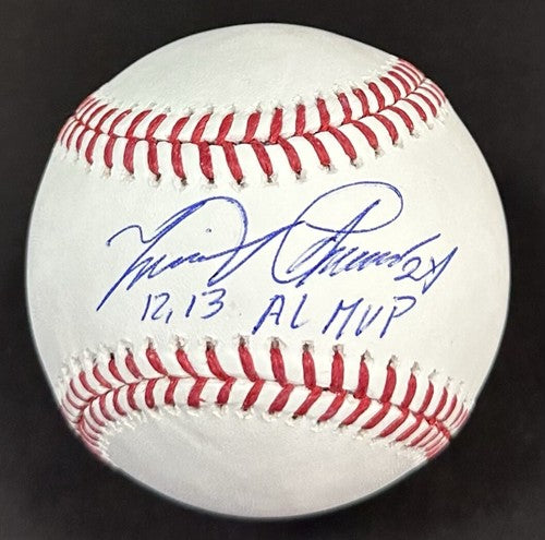 Miguel Cabrera Signed Official MLB Baseball Tigers 12 13 AL MVP Autograph BAS