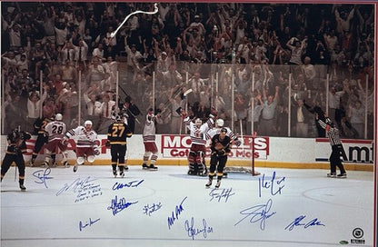 1994 Rangers Signed 24x36 Framed Photo SC Champs 0 Seconds Messier Auto Steiner