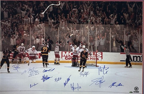1994 Rangers Signed 24x36 Framed Photo SC Champs 0 Seconds Messier Auto Steiner