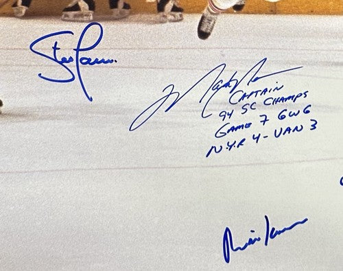 1994 Rangers Signed 24x36 Framed Photo SC Champs 0 Seconds Messier Auto Steiner