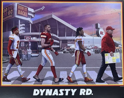 Kansas City Chiefs Dynasty Road 16x20 Framed Litho Photo Patrick Mahomes Kelce