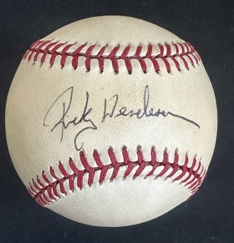 RICKEY HENDERSON SIGNED OFFICIAL A.L BASEBALL vintage Early Auto HOF Psa Coa