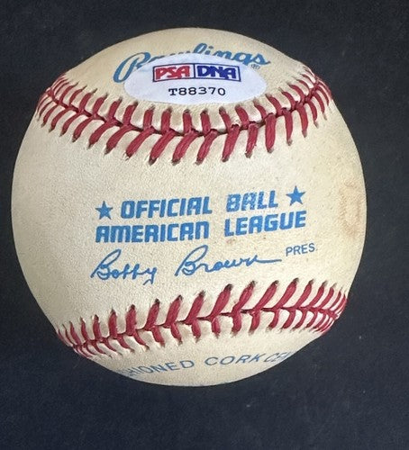 RICKEY HENDERSON SIGNED OFFICIAL A.L BASEBALL vintage Early Auto HOF Psa Coa