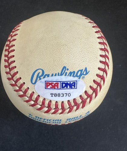 RICKEY HENDERSON SIGNED OFFICIAL A.L BASEBALL vintage Early Auto HOF Psa Coa