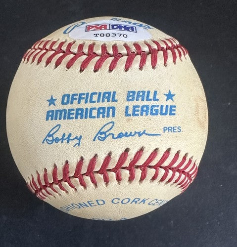 RICKEY HENDERSON SIGNED OFFICIAL A.L BASEBALL vintage Early Auto HOF Psa Coa
