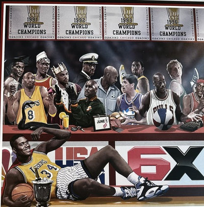 The Last Dance 16x20 Lithograph Photo Michael Jordan Kobe Bryant Shaq Rodman