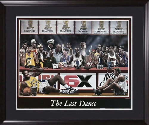 The Last Dance 16x20 Framed Lithograph Photo Michael Jordan Kobe Bryant Pippen