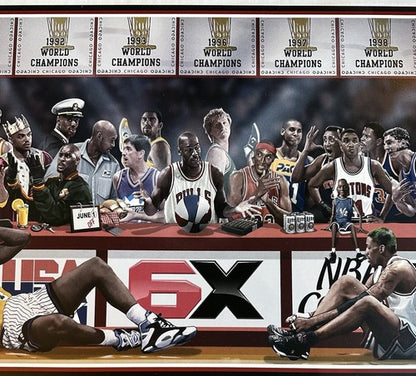 The Last Dance 16x20 Framed Lithograph Photo Michael Jordan Kobe Bryant Pippen
