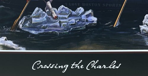 New England Patriots Crossing the Charles 16x20 Litho Photo Tom Brady Belichick