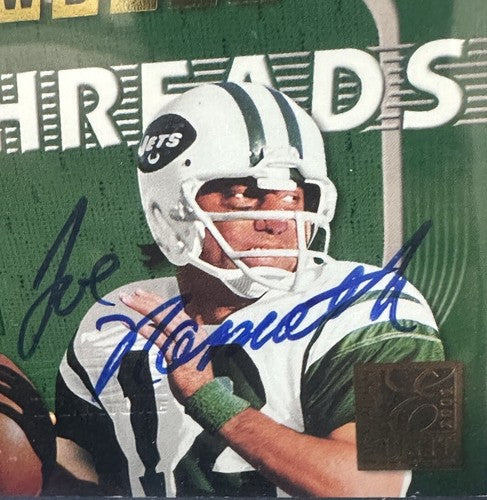 2001 Elite Throwback Threads Jersey Joe Namath Don Maynard Bgs 10 Auto /50 HOF