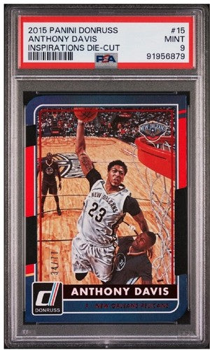 2015-16 DONRUSS DIE-CUT #15 ANTHONY DAVIS /77 Sp Psa 9 Mint Pop 1 Mavericks