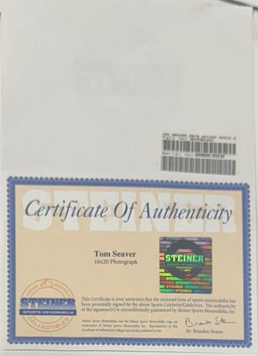 Tom Seaver Signed 16x20 Framed Photo NY Mets Autograph Steiner COA MLB Holo HOF