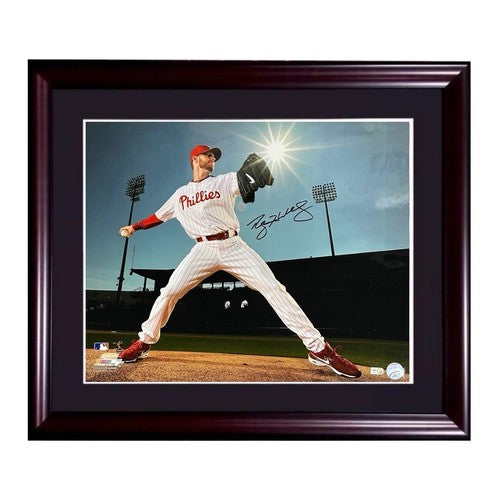 Roy Halladay Signed 16x20 Framed Photo Phillies Mint Autograph MLB Holo COA HOF