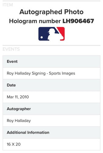 Roy Halladay Signed 16x20 Framed Photo Phillies Mint Autograph MLB Holo COA HOF