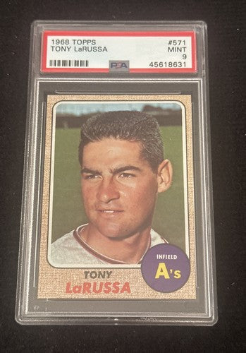 1968 Topps #571 Tony LaRussa PSA 9 MINT + Dead Centered Clean Sharp Stunning HOF