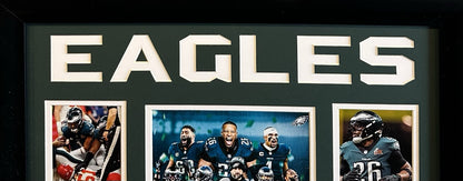 Philadelphia Eagles 2024 Super Bowl Champions Framed Team Photo Jalen Hurts MVP