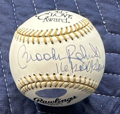 Brooks Robinson Signed Mlb Gold Glove Baseball 16 Gold Gloves Auto Steiner Holo