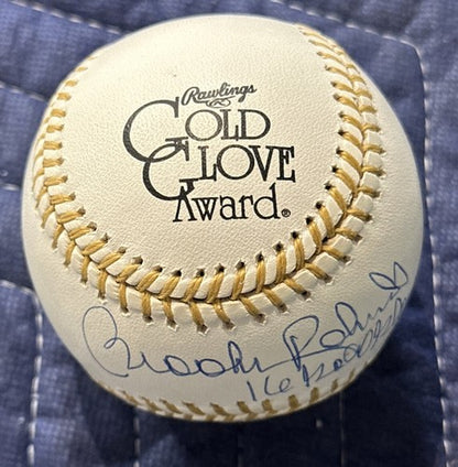 Brooks Robinson Signed Mlb Gold Glove Baseball 16 Gold Gloves Auto Steiner Holo