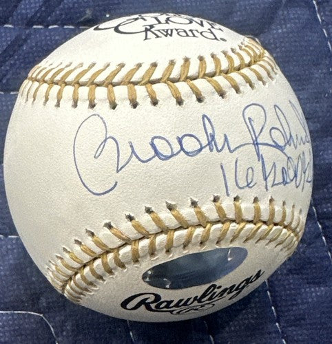 Brooks Robinson Signed Mlb Gold Glove Baseball 16 Gold Gloves Auto Steiner Holo