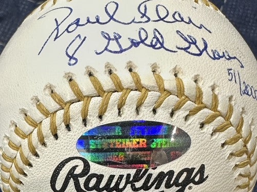Paul Blair Signed Mlb Gold Glove Baseball 8 Gold Gloves Auto Steiner Coa Yankees
