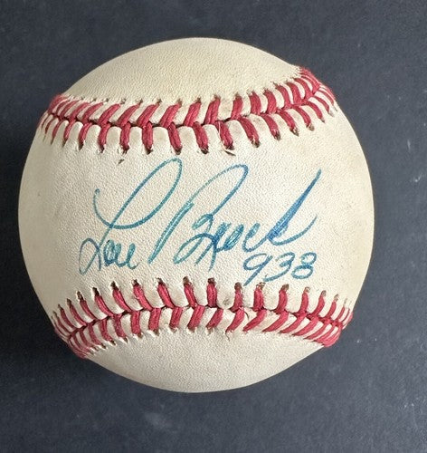 Lou Brock Signed Official NL Baseball 938 Stolen Bases Auto Cardinals Hof Psa
