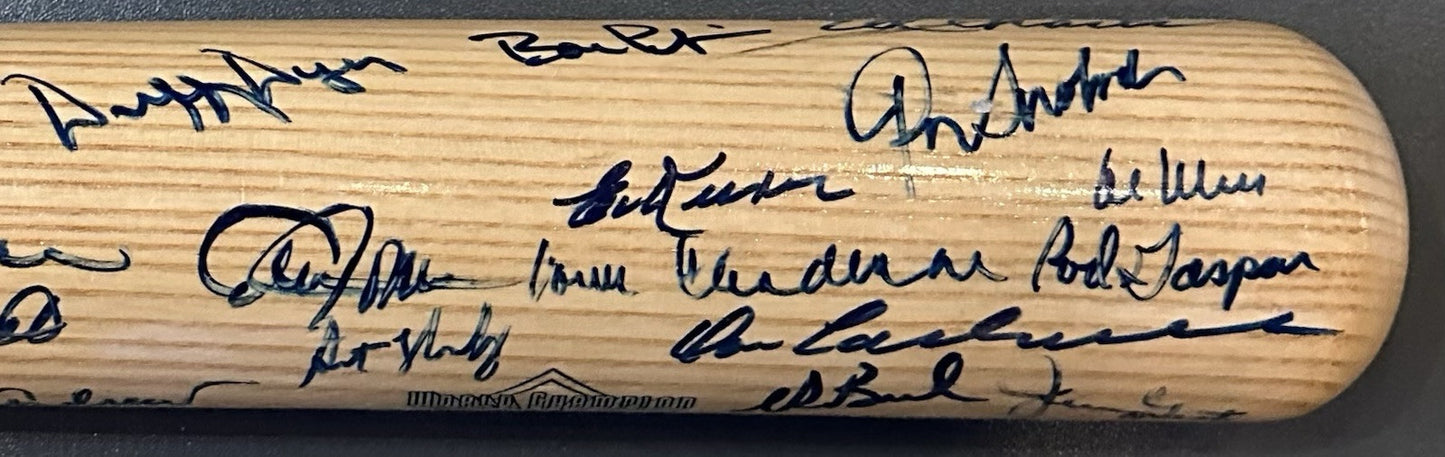 NY Mets 1969 WS Champs Team Signed LS LE Bat Nolan Ryan Tom Seaver 25 Auto JSA