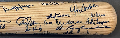 NY Mets 1969 WS Champs Team Signed LS LE Bat Nolan Ryan Tom Seaver 25 Auto JSA