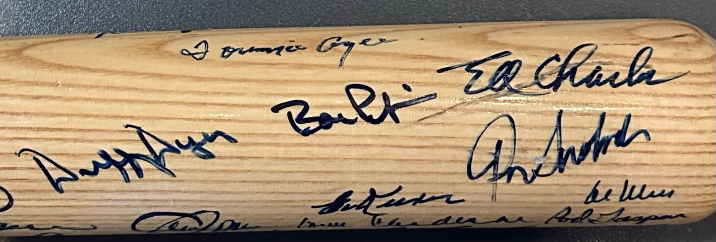 NY Mets 1969 WS Champs Team Signed LS LE Bat Nolan Ryan Tom Seaver 25 Auto JSA