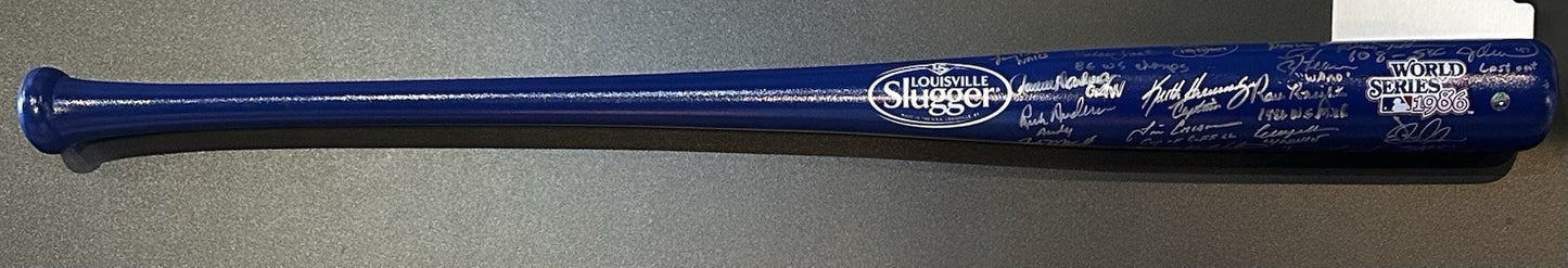 NY Mets 1986 World Series Team Signed Bat Hernandez 28 Nickname Auto Steiner Coa