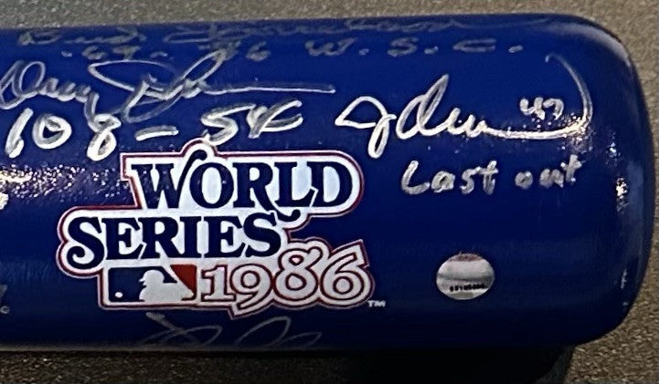 NY Mets 1986 World Series Team Signed Bat Hernandez 28 Nickname Auto Steiner Coa