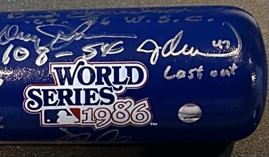 NY Mets 1986 World Series Team Signed Bat Hernandez 28 Nickname Auto Steiner Coa