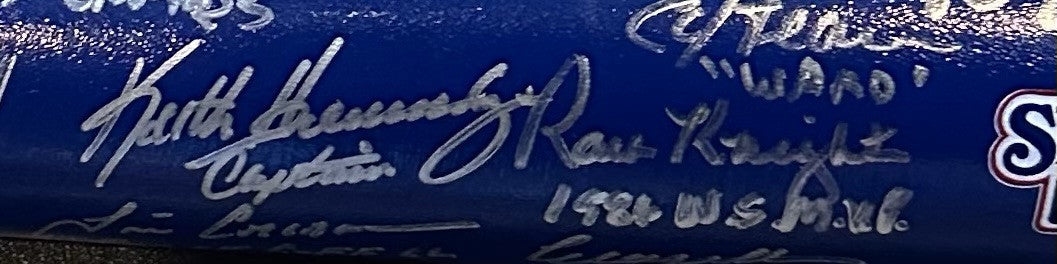 NY Mets 1986 World Series Team Signed Bat Hernandez 28 Nickname Auto Steiner Coa