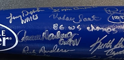 NY Mets 1986 World Series Team Signed Bat Hernandez 28 Nickname Auto Steiner Coa