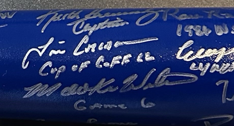 NY Mets 1986 World Series Team Signed Bat Hernandez 28 Nickname Auto Steiner Coa