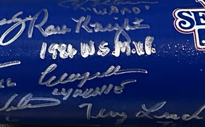 NY Mets 1986 World Series Team Signed Bat Hernandez 28 Nickname Auto Steiner Coa